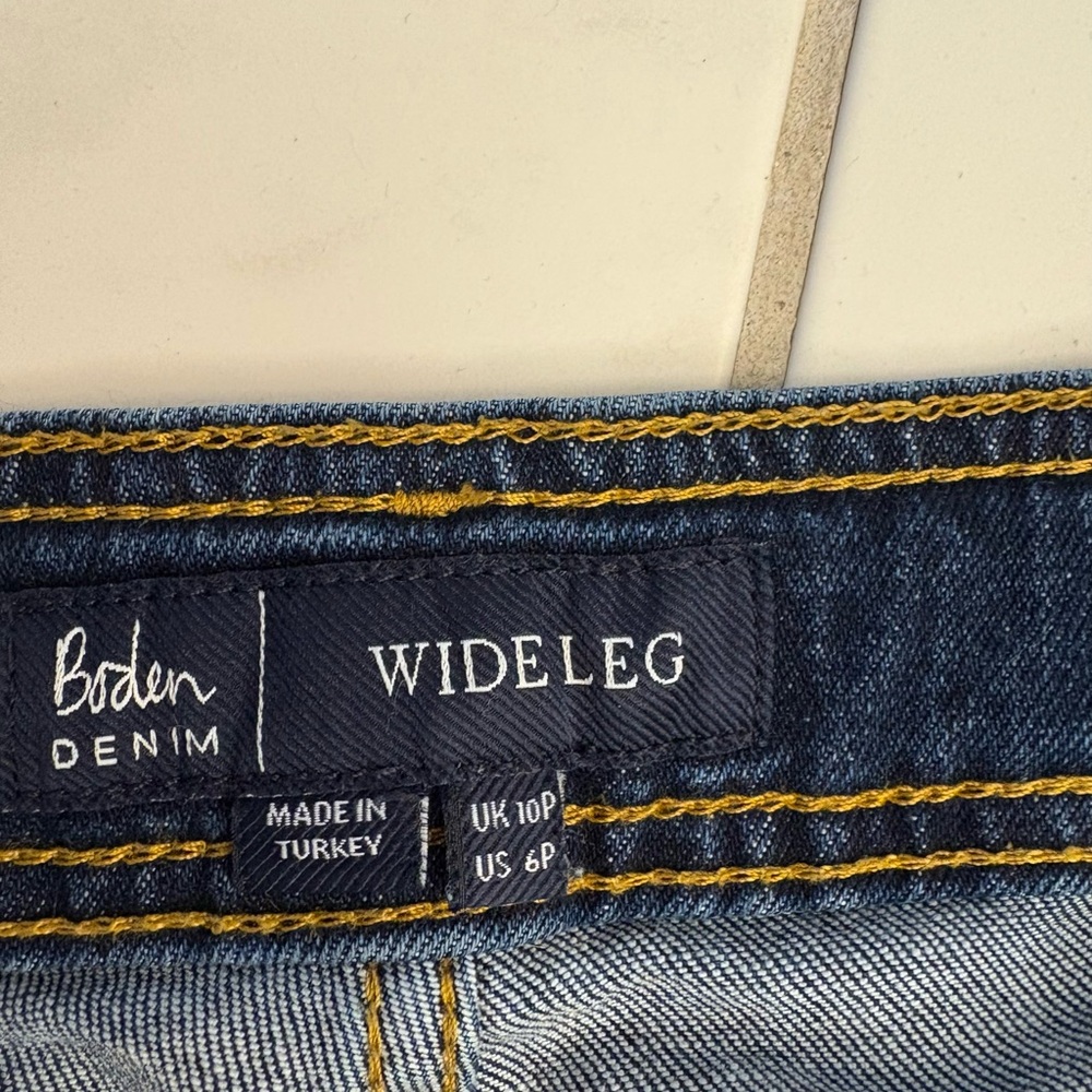 Boden Wide Leg Denim Jeans - Dark Blue - Picture 3 of 6